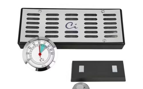 Caseti Paris Humidor, spanischer Zeder, für 80 Zigarren - Grün, Hochglanz lackiert