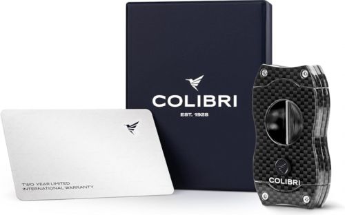 Zigarrenabschneider Colibri V-Cut - carbon schwarz
