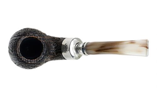 Peterson Pfeife Spigot Silver Roundstone XL02 Sand F-lip