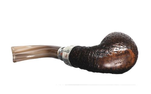 Peterson Pfeife Spigot Silver Roundstone X220 Sand F-lip