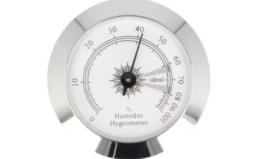 Humidor-Hygrometer - silber/weiss (5cm)