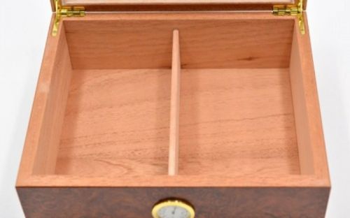 Humidor - Braun, Wurzelnholz-dekor, spanischer Zeder, für 40 Zigarren