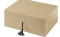 Caseti Paris Humidor, spanischer Zeder, für 80 Zigarren - Beige, Hochglanz lackiert